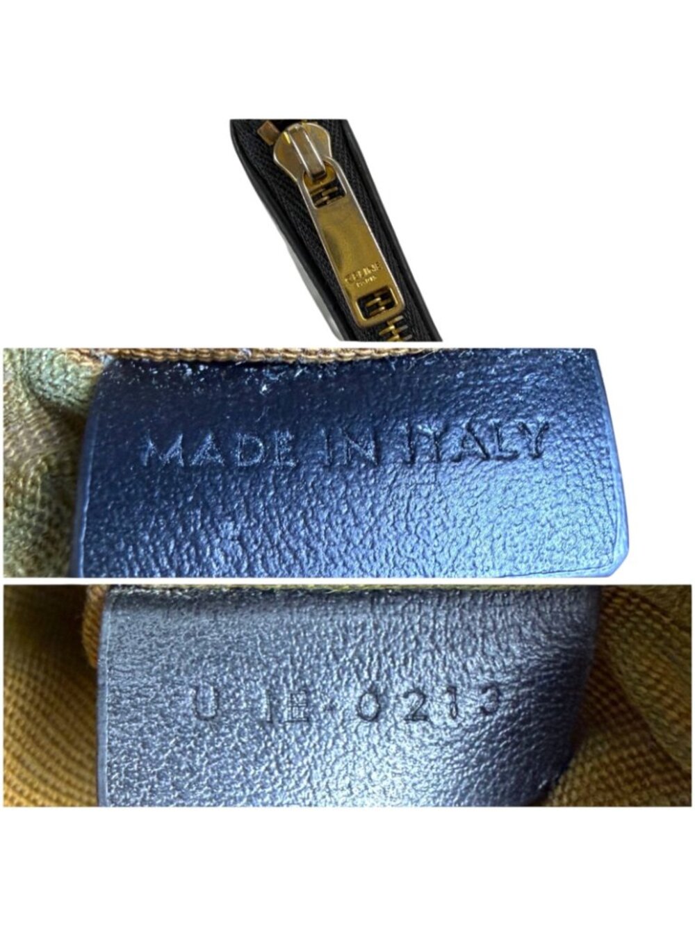 Celine Coin & Card Case Triomphe Canvas Mini Wallet Fragment Black Macadam - Picture 11 of 14
